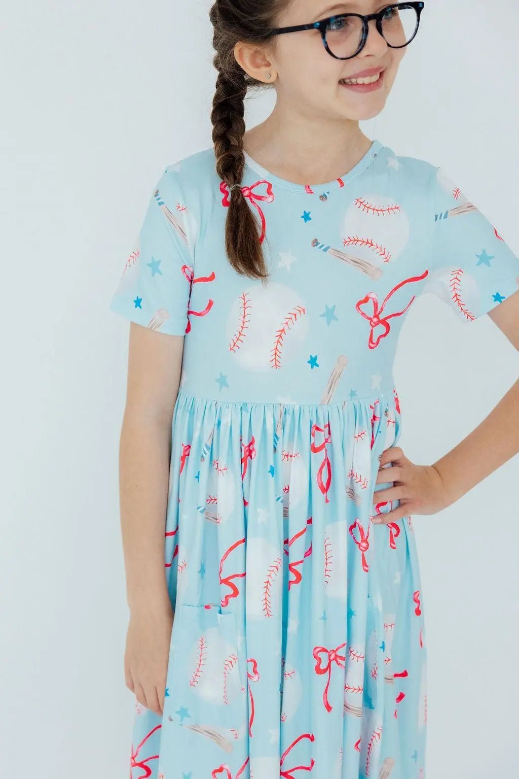 Mila & Rose ® Grand Slam Glam S/S Pocket Twirl Dress - 