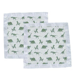 Newcastle Classics Granite Green Dinosaur Cotton Blankie with Soft Comfort for Kids - 