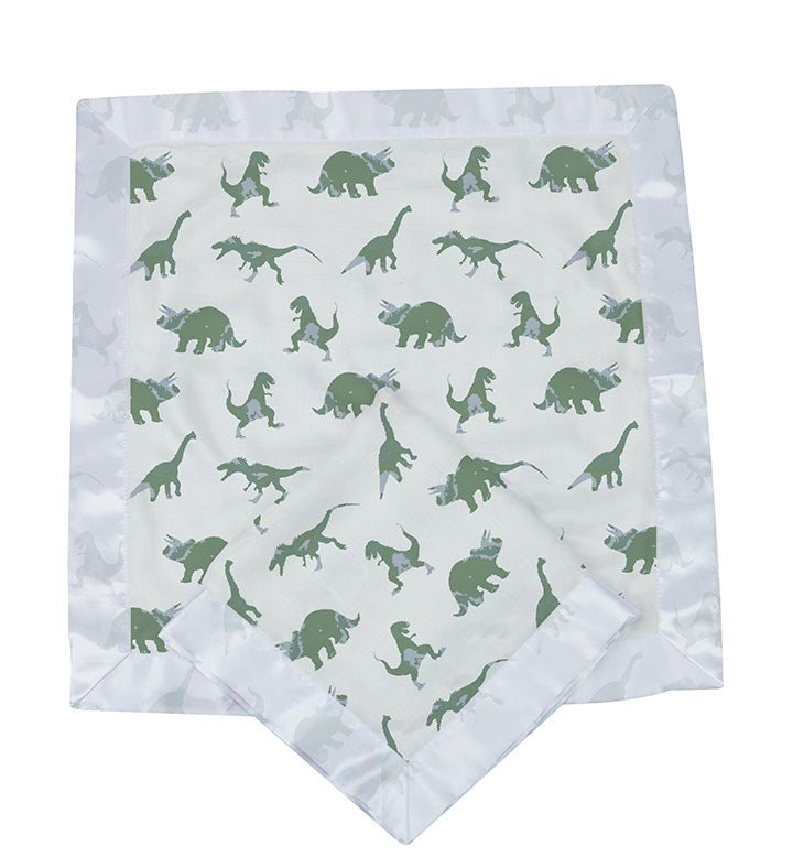 Newcastle Classics Granite Green Dinosaur Cotton Blankie with Soft Comfort for Kids - 