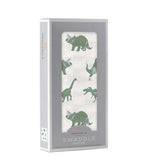 Newcastle Classics Granite Green Dinosaur Cotton Swaddle Blanket for Soft Comfortable Babies - 