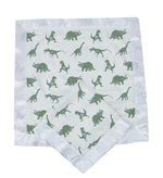 Newcastle Classics Granite Green Dinosaur Cotton Blankie with Soft Comfort for Kids - Baby & Toddler > Swaddling & Receiving Blankets > Receiving Blankets Bamboo Security Blanket