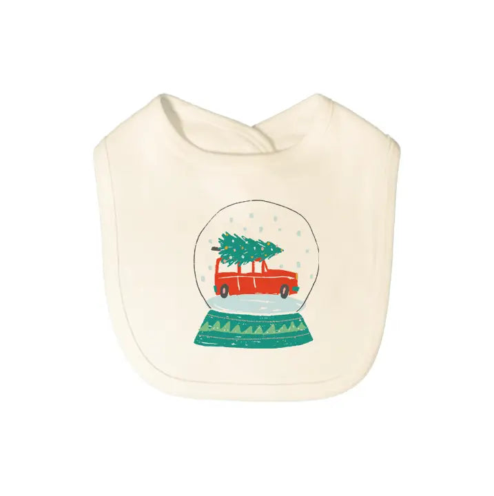 Finn + Emma graphic bib | snow globe - 
