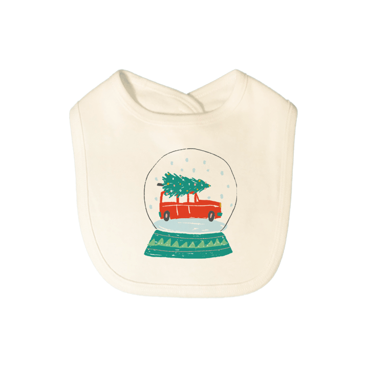 Finn + Emma graphic bib | snow globe - 