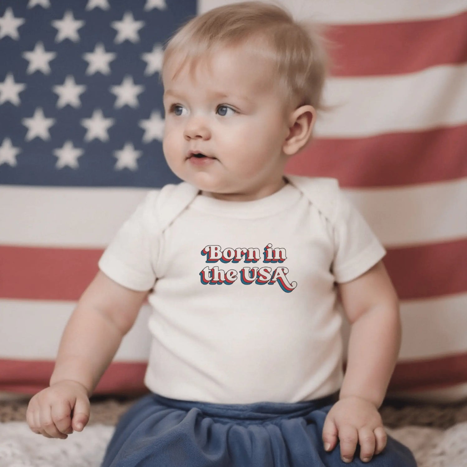 Finn + Emma graphic bodysuit | born in the usa - 