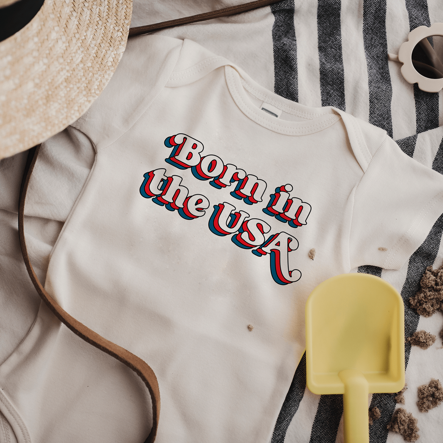 Finn + Emma graphic bodysuit | born in the usa - 