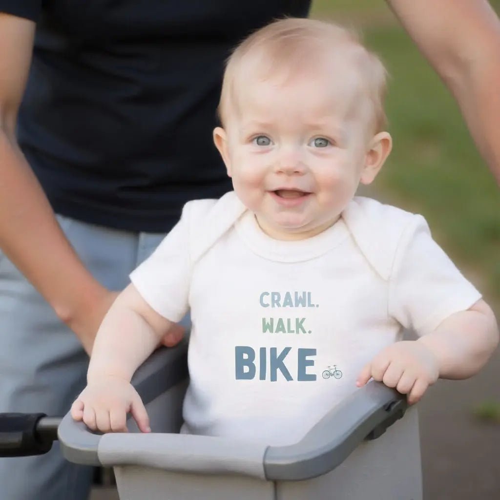 Finn + Emma graphic bodysuit | crawl walk bike - 