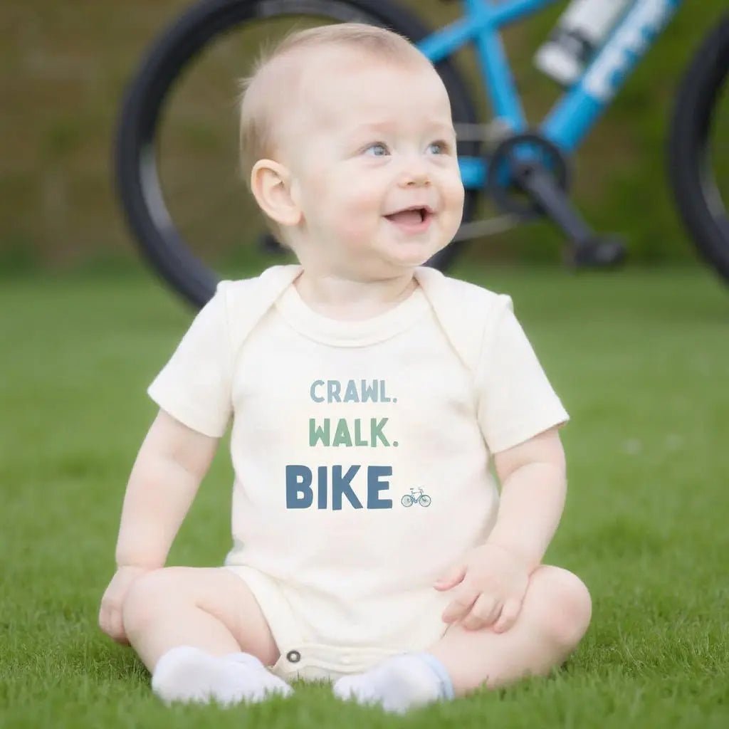 Finn + Emma graphic bodysuit | crawl walk bike - 