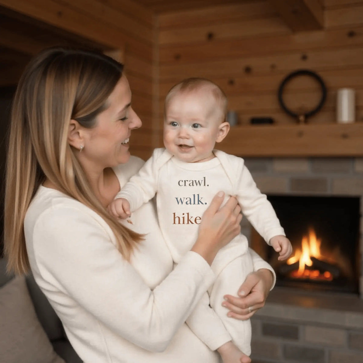 Finn + Emma graphic bodysuit | crawl walk hike - 