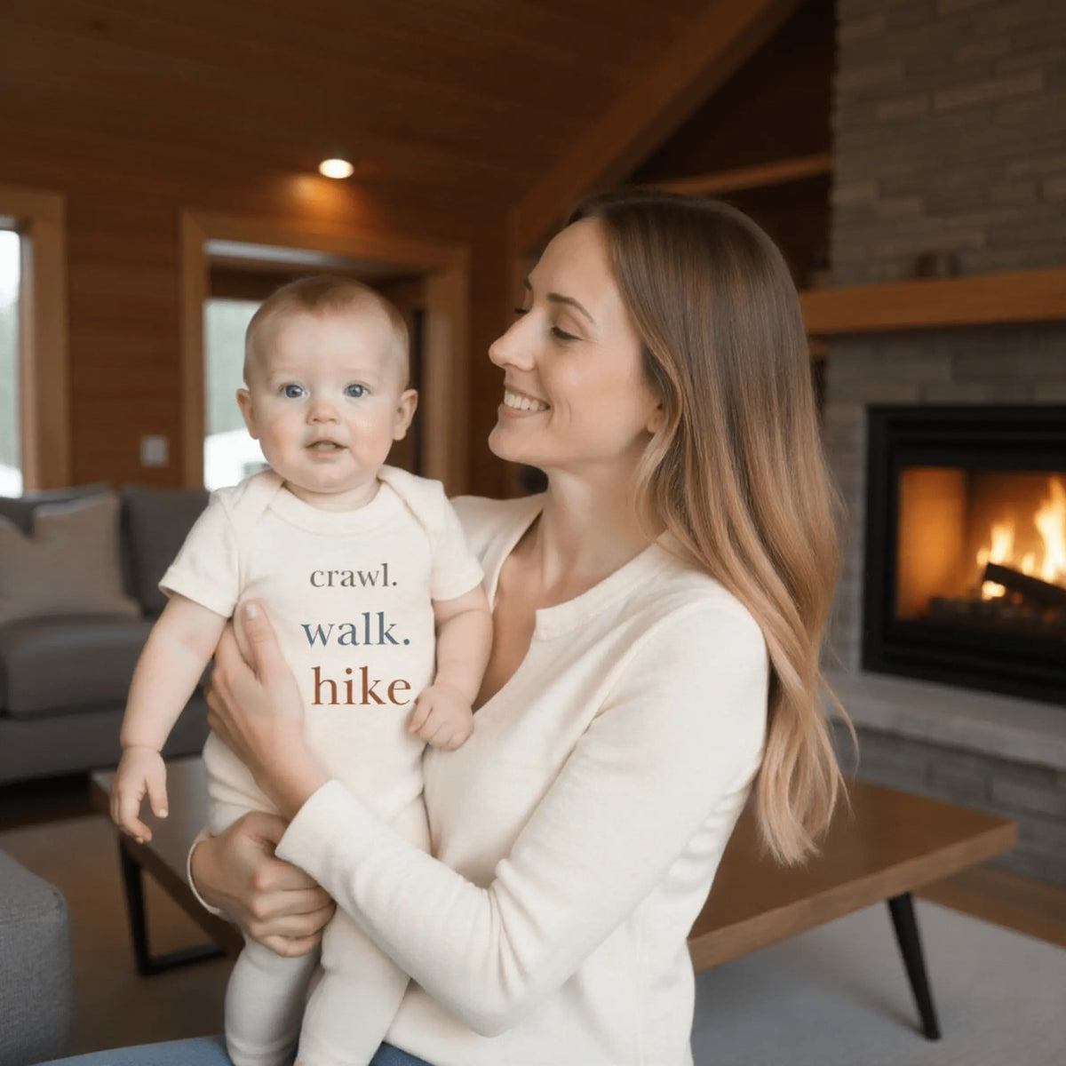 Finn + Emma graphic bodysuit | crawl walk hike - 