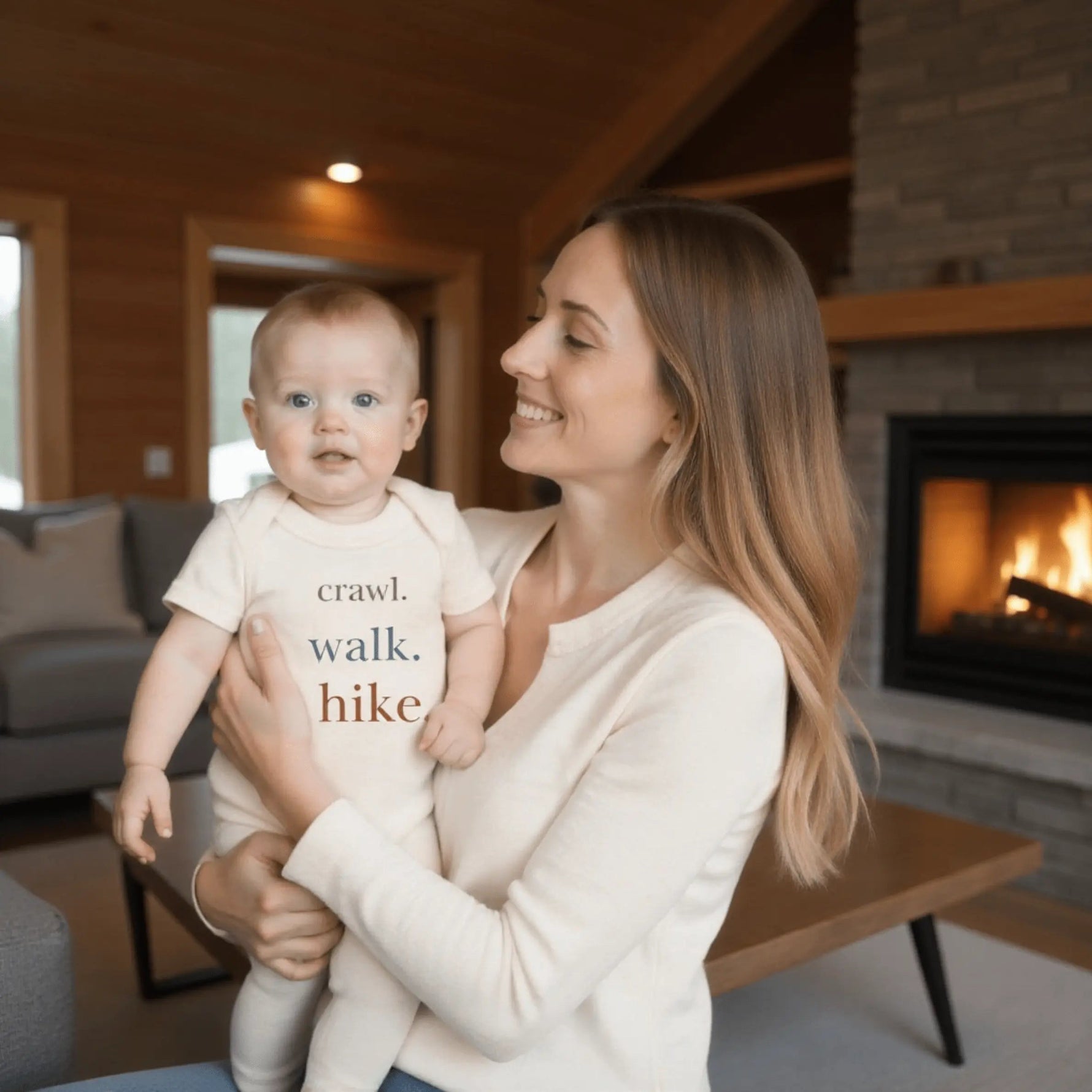 Finn + Emma graphic bodysuit | crawl walk hike - 