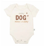 Finn + Emma graphic bodysuit |Every Dog Needs A Baby - 