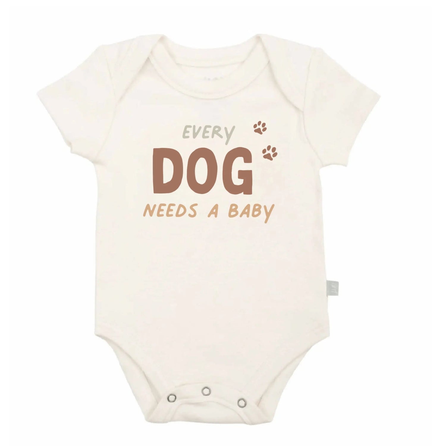Finn + Emma graphic bodysuit |Every Dog Needs A Baby - 