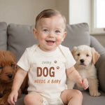 Finn + Emma graphic bodysuit |Every Dog Needs A Baby - 