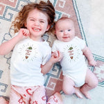 Finn + Emma graphic bodysuit | love dad beard - 