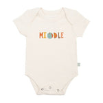 Baby bodysuit in the middle autumn design with snap fasteners at the bottom