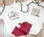 Finn + Emma graphic bodysuit | santas favorite elf (long sleeve) - 