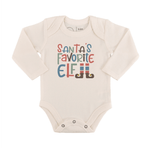 Finn + Emma graphic bodysuit | santas favorite elf (long sleeve) - 