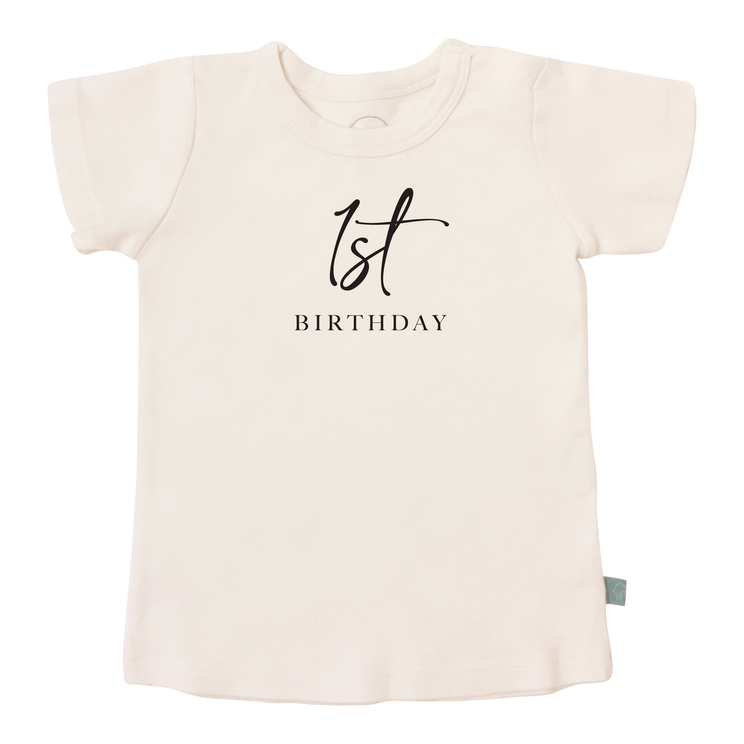 Finn + Emma graphic tee | 1st birthday milestone charcoal - 