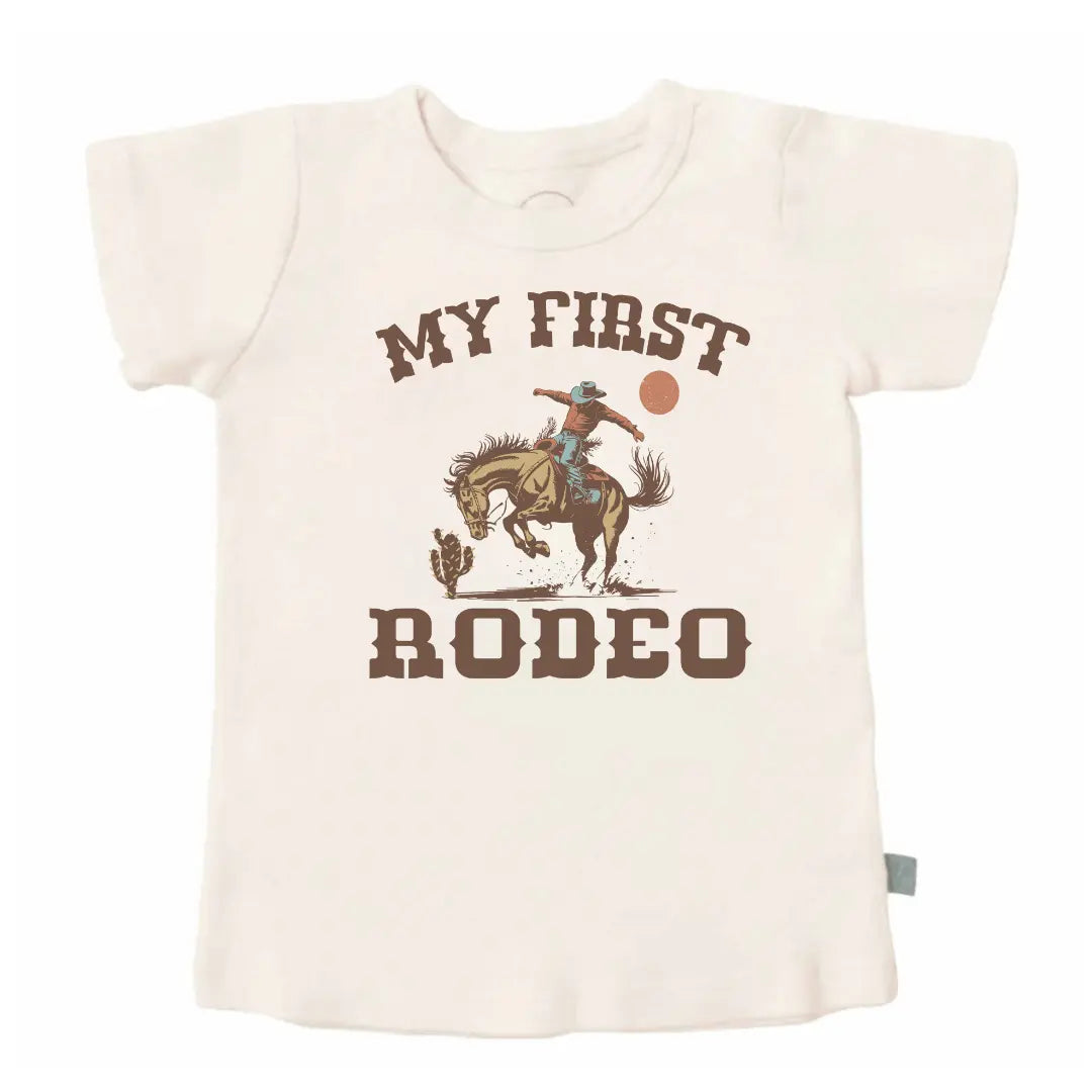 Finn + Emma graphic tee | my first rodeo - 