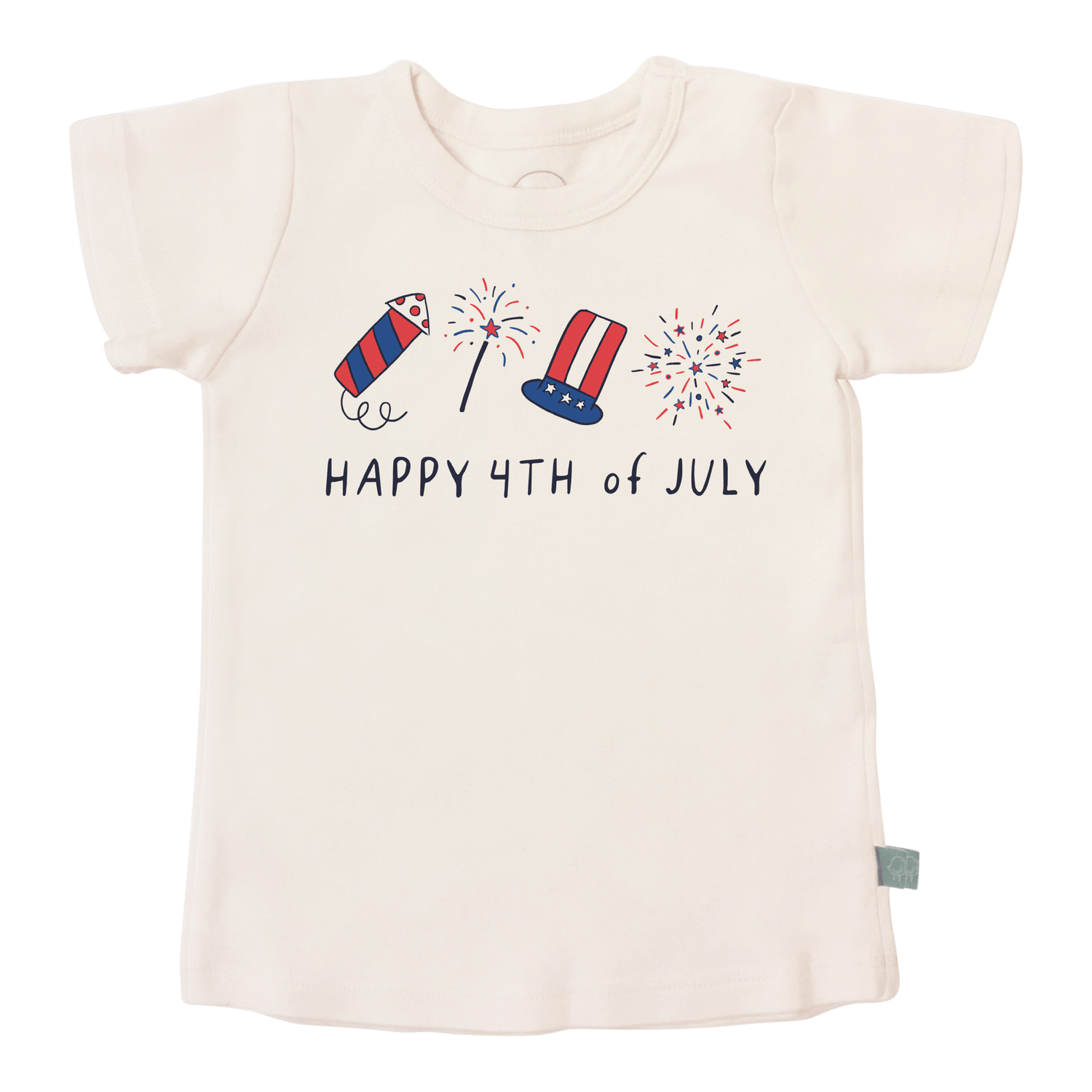 Finn + Emma graphic tee | happy 4th of july - 