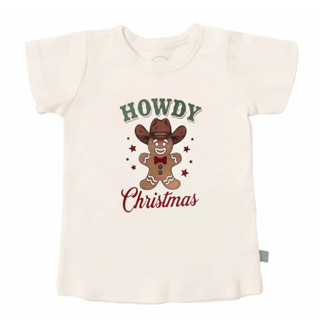 Finn + Emma graphic tee | howdy gingerbread christmas - 