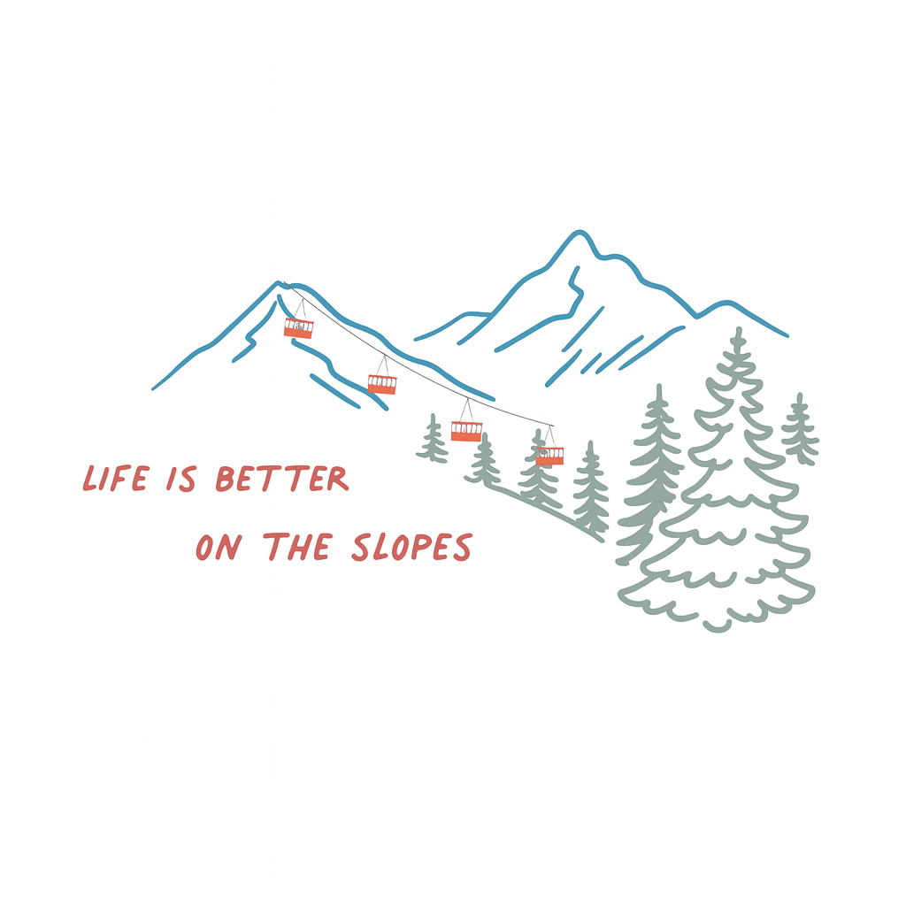 Finn + Emma graphic tee | on the slopes - 