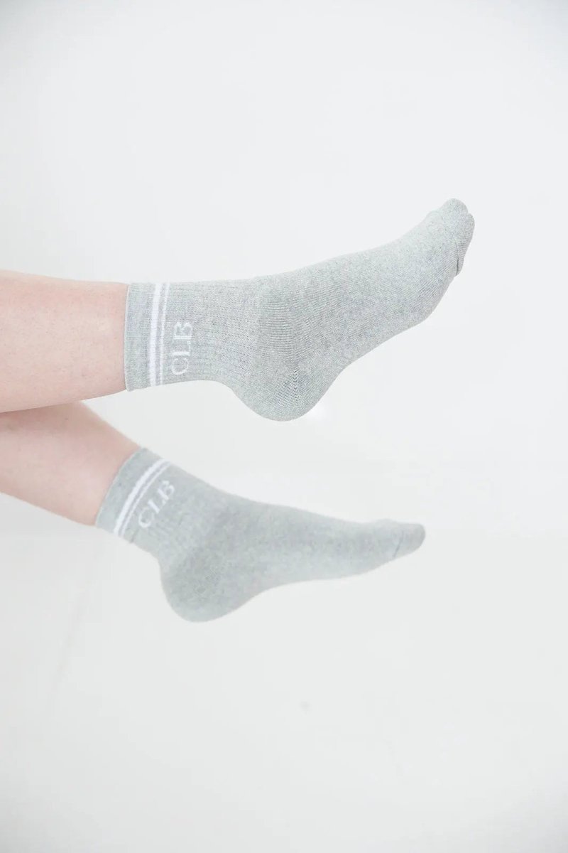 Charlie Lou Baby Gray Half Crew Socks For Foot Soldier Mom Cushioned Comfort - Everetts Place Boutique - 