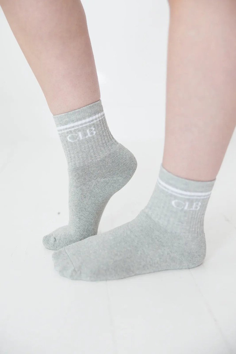 Charlie Lou Baby Gray Half Crew Socks For Foot Soldier Mom Cushioned Comfort - Everetts Place Boutique - 