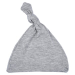 Three Little Tots Gray Knotted Newborn Hat - 