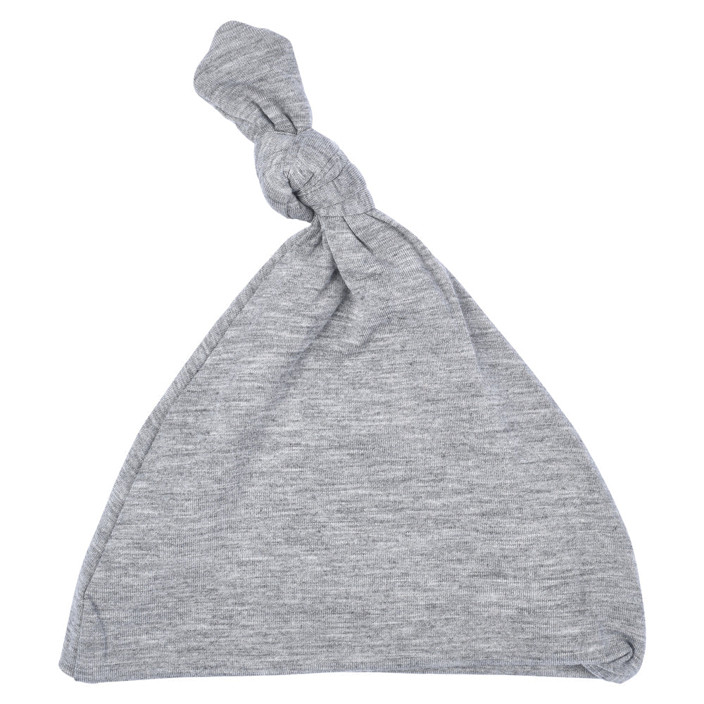 Three Little Tots Gray Knotted Newborn Hat - 