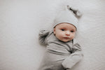 Three Little Tots Gray Knotted Newborn Hat - 