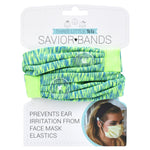 Three Little Tots Green & Blue Savior Headbands With Buttons For Masks - 