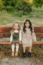 Mebie Baby Green Corduroy Dress for Baby Girls by Mebie Baby Collection - 