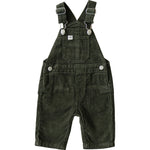 Mebie Baby Green Corduroy Overalls for Babies and Toddlers with Adjustable Straps - 