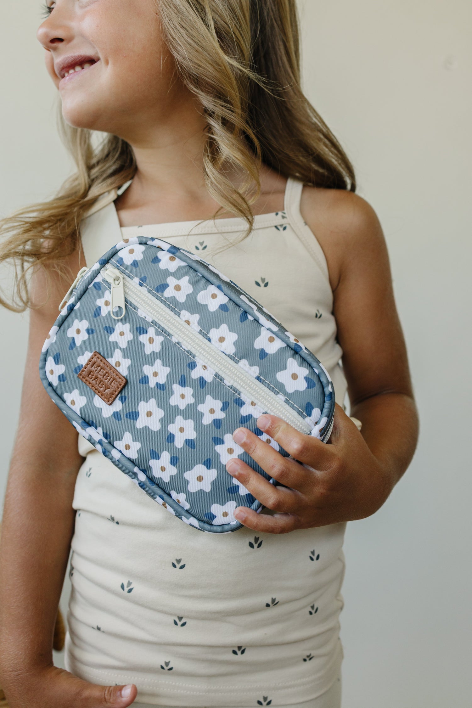 Mebie Baby Green Floral Mini Fanny Pack - 