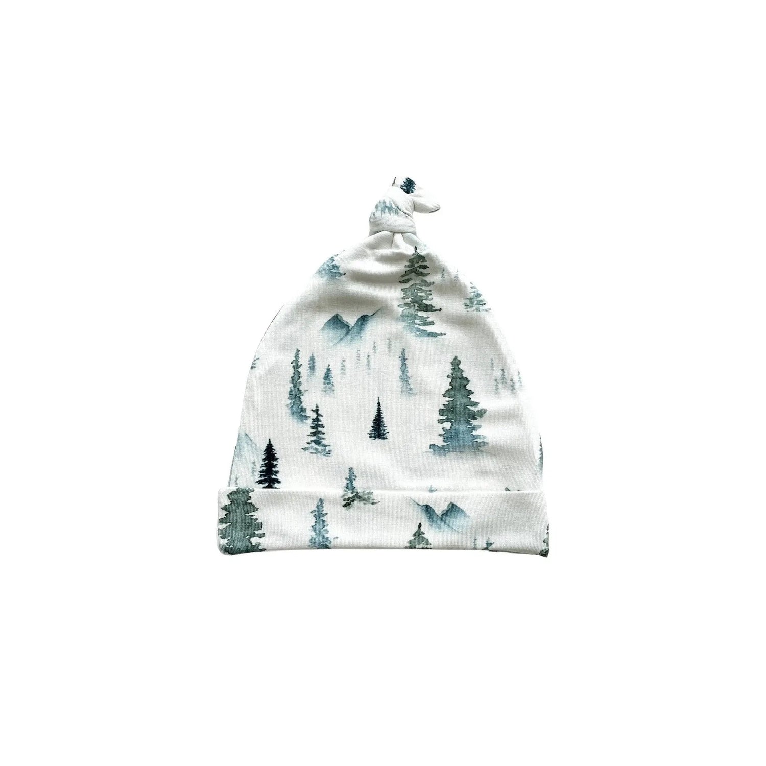 Green Forest Bamboo Baby Knot Hat Newborn Soft Breathable Comfort Harp Angel Boutique 