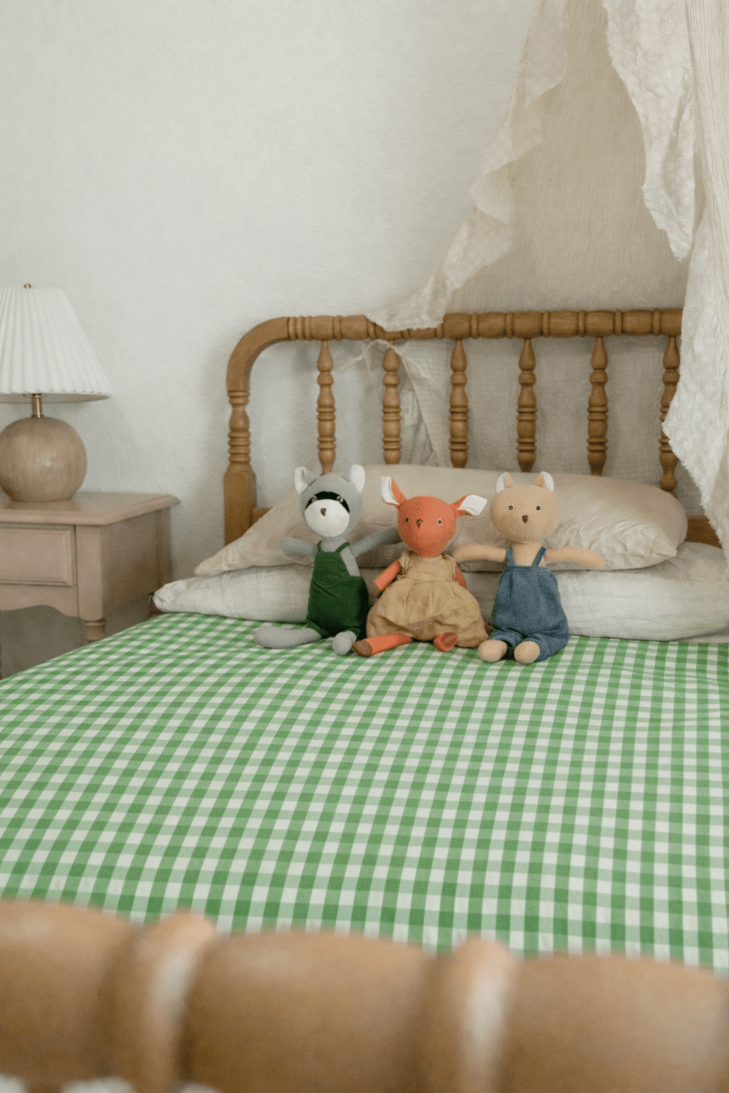 Little Mae & Co Green Gingham Crib Quilted BlanketEveretts Place
