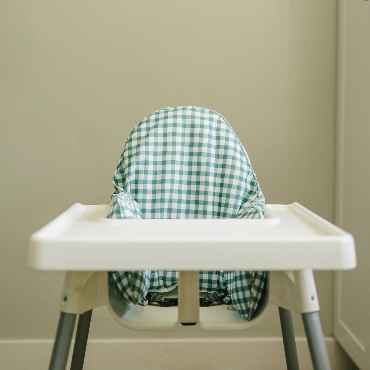 Little Joy Co. Green Gingham Cushion Cover for IKEA Antilop Highchair - Everetts Place Boutique - 