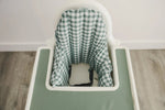 Little Joy Co. Green Gingham Cushion Cover for IKEA Antilop Highchair - Everetts Place Boutique - 
