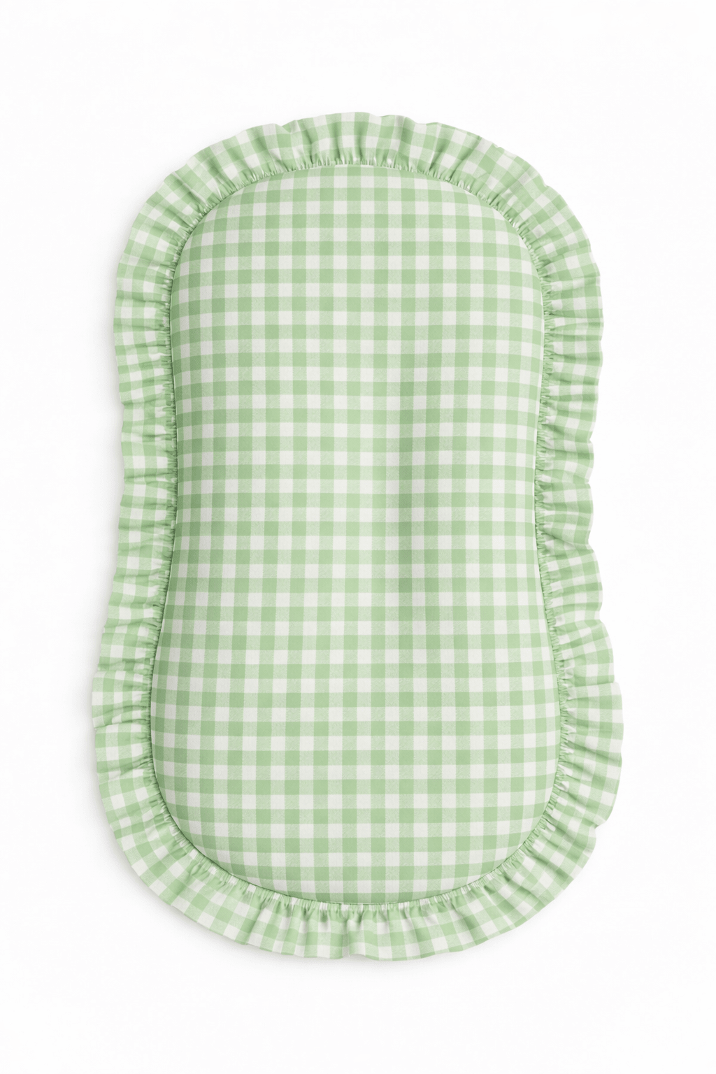 Little Mae & Co Green Gingham Ruffle Baby Lounger CoverEveretts Place