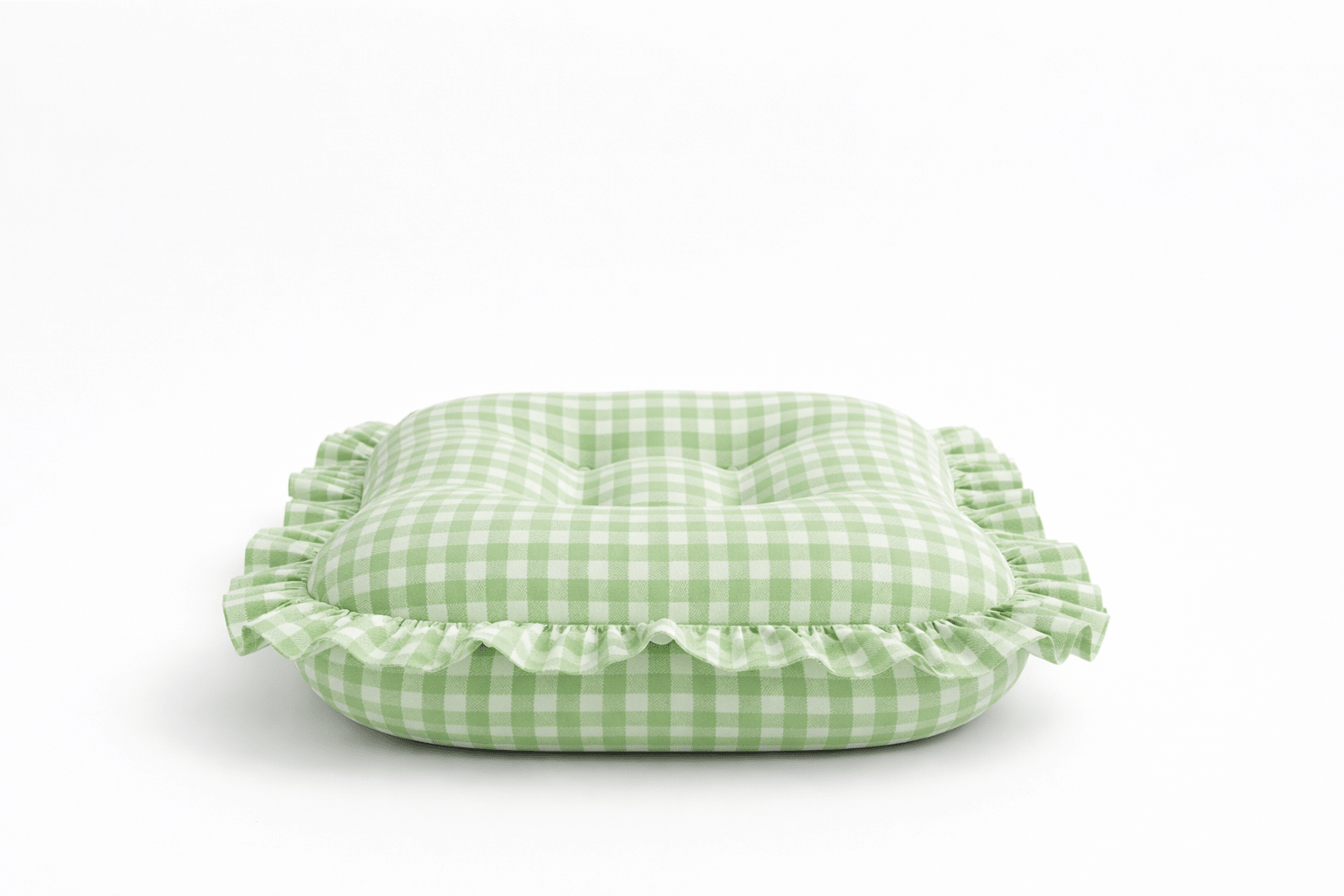 Little Mae & Co Green Gingham Ruffle Baby Lounger CoverEveretts Place