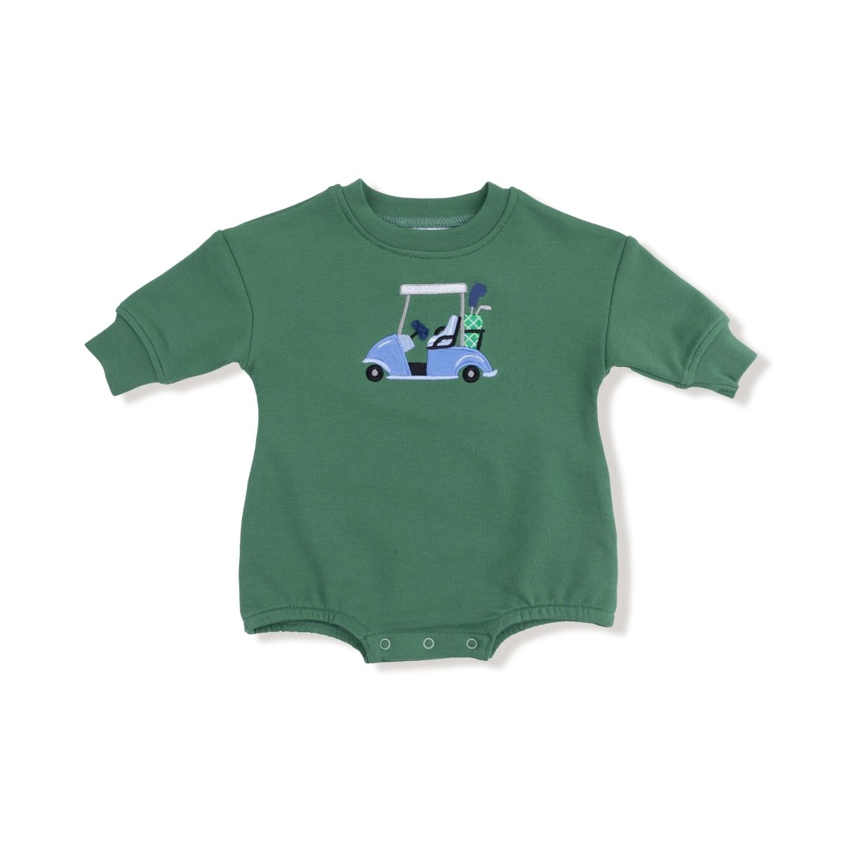 Angel Dear Green Golf Sweatshirt Bubble With Golf Cart Applique - Everetts Place Boutique - 