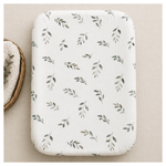 Harp Angel Boutique Green Leaves Bamboo Changing Pad Cover | Bassinet & Lounger Cover Everetts Place