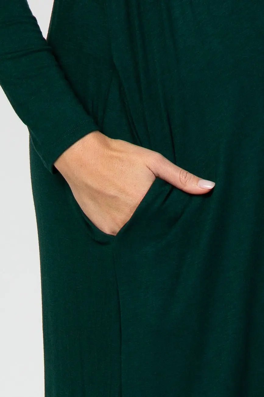 PinkBlush Green Long Sleeve Maternity Nursing Maxi Dress - 