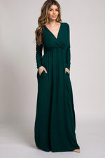 PinkBlush Green Long Sleeve Maxi Dress - 