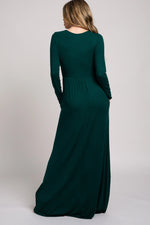 PinkBlush Green Long Sleeve Maxi Dress - 