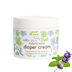 Green + Lovely Non-Nano Zinc Oxide Diaper Rash Cream tube with a gentle, natural design.