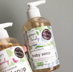 Green + Lovely SLS-Free Liquid Baby Soap with Lavender and Chamomile, gentle for sensitive skin