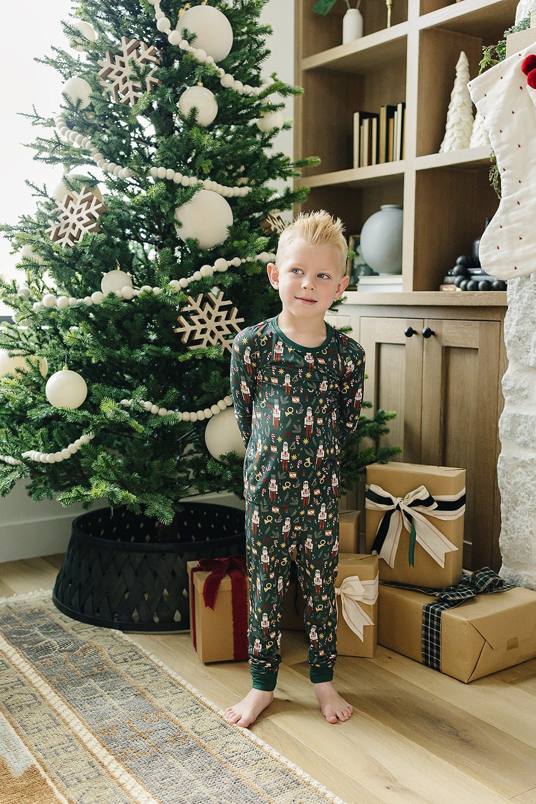 Mebie Baby Green Nutcracker Bamboo Cozy Sleep Set for Babies and Toddlers - 