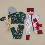 Mebie Baby Green Nutcracker Bamboo Cozy Sleep Set for Babies and Toddlers - 